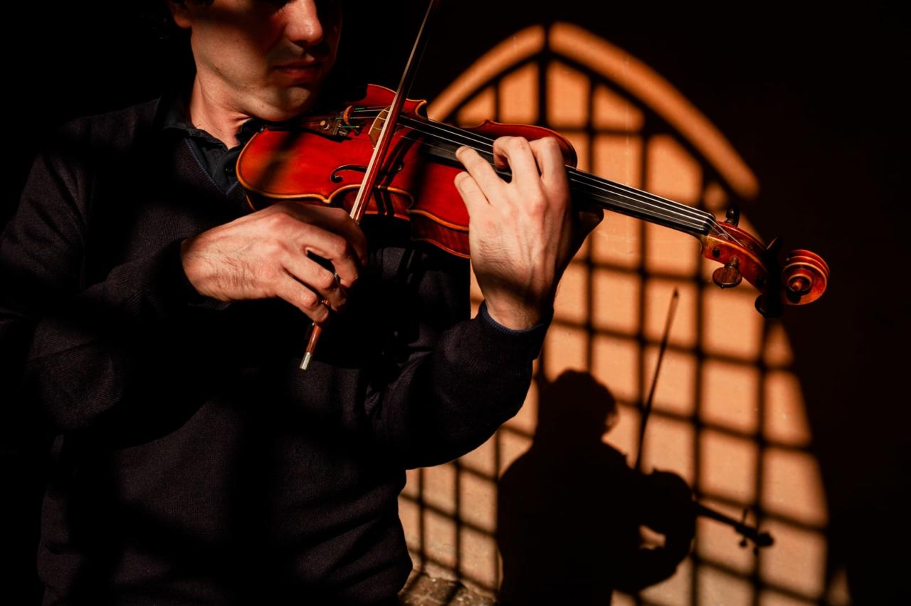 Ritratto di violinista - dettaglio 