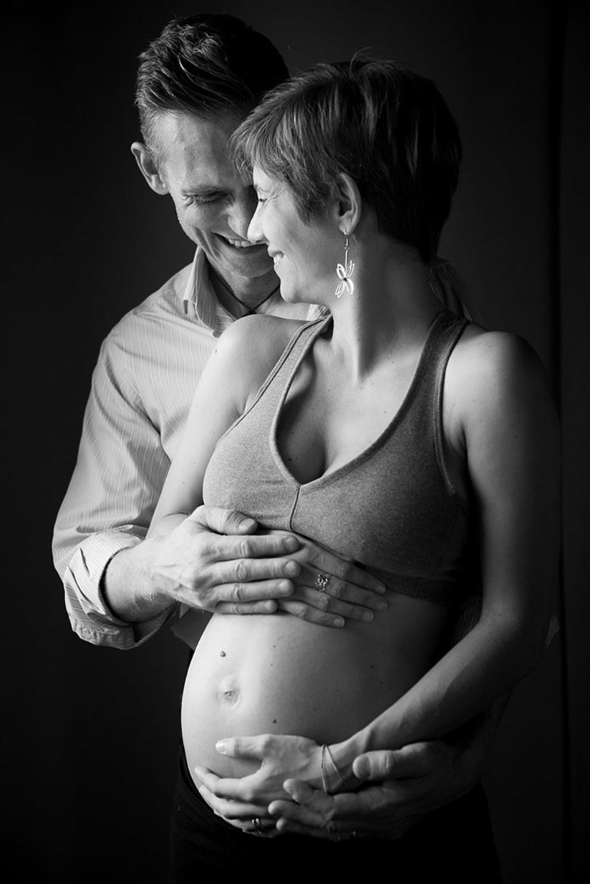 foto di maternità in bianco e nero
